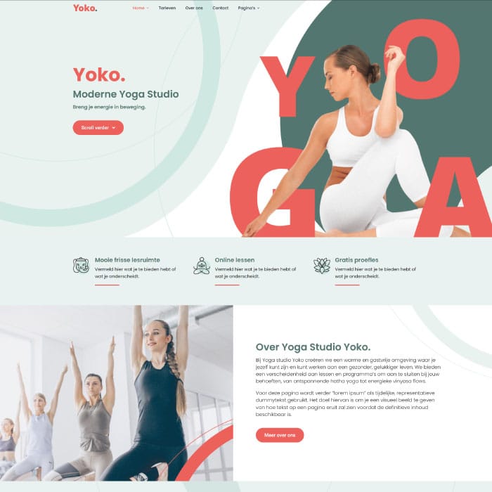 Template Yoko Yoga Studio